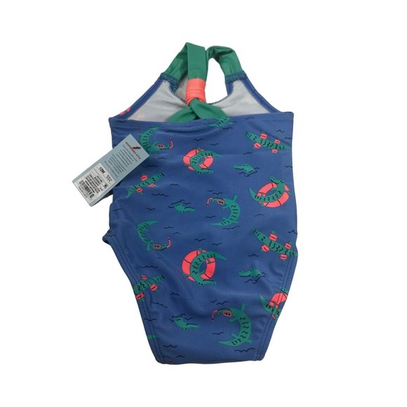 Cat And Jack Girl's Size 12 Month Swim Suit One Piece Blue New With Tags - Picture 2 of 12